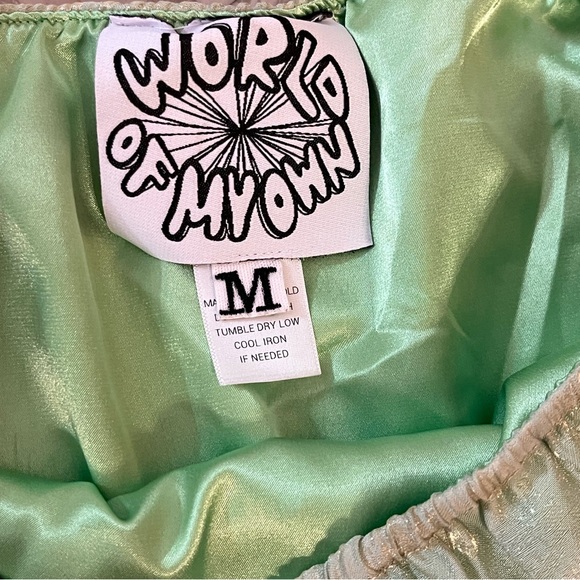 ✨WORLD OF MY OWN NYC✨Paisley Satin Ruffle Skirt - Picture 2 of 5